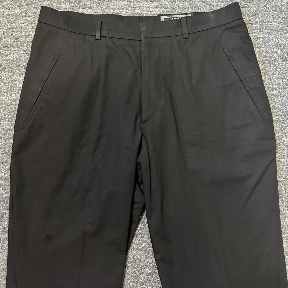 Gianni Versace Pants Women 29 Black Chinos Straight Leg Mid Rise Pockets Classic